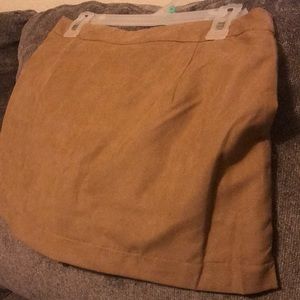 Cute Tan Suede Skort